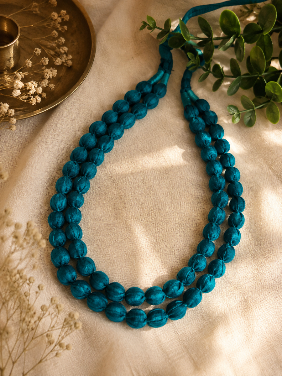 BLUE FABRIC MALA