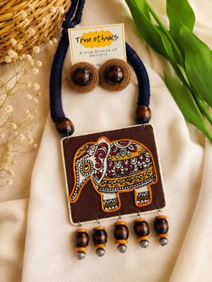 BROWN ELEPHANT NECKLACE