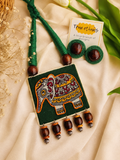 GREEN ELEPHANT NECKLACE