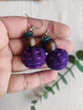 PURPLE POTLI EARRING