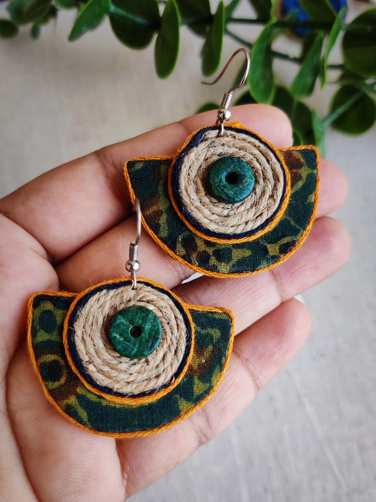 GREEN FABRIC CHANDBALI