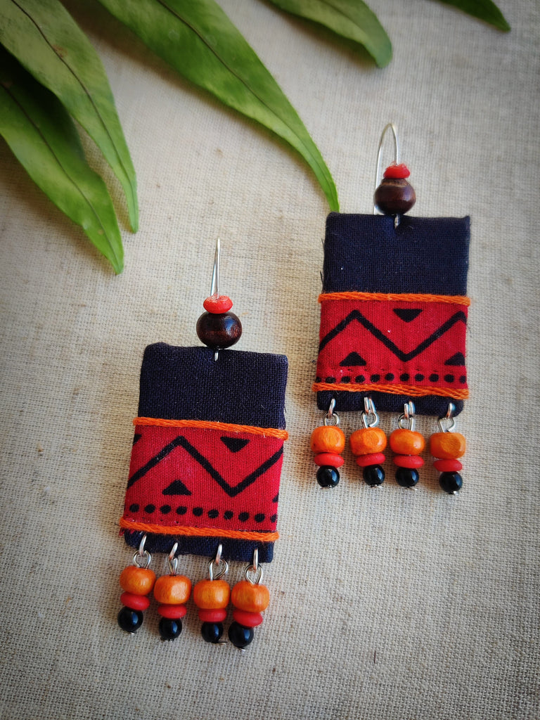 RED AND BLACK EARRINGS