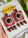 RED JUTE EARRING