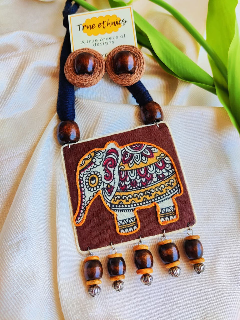 BROWN ELEPHANT NECKLACE