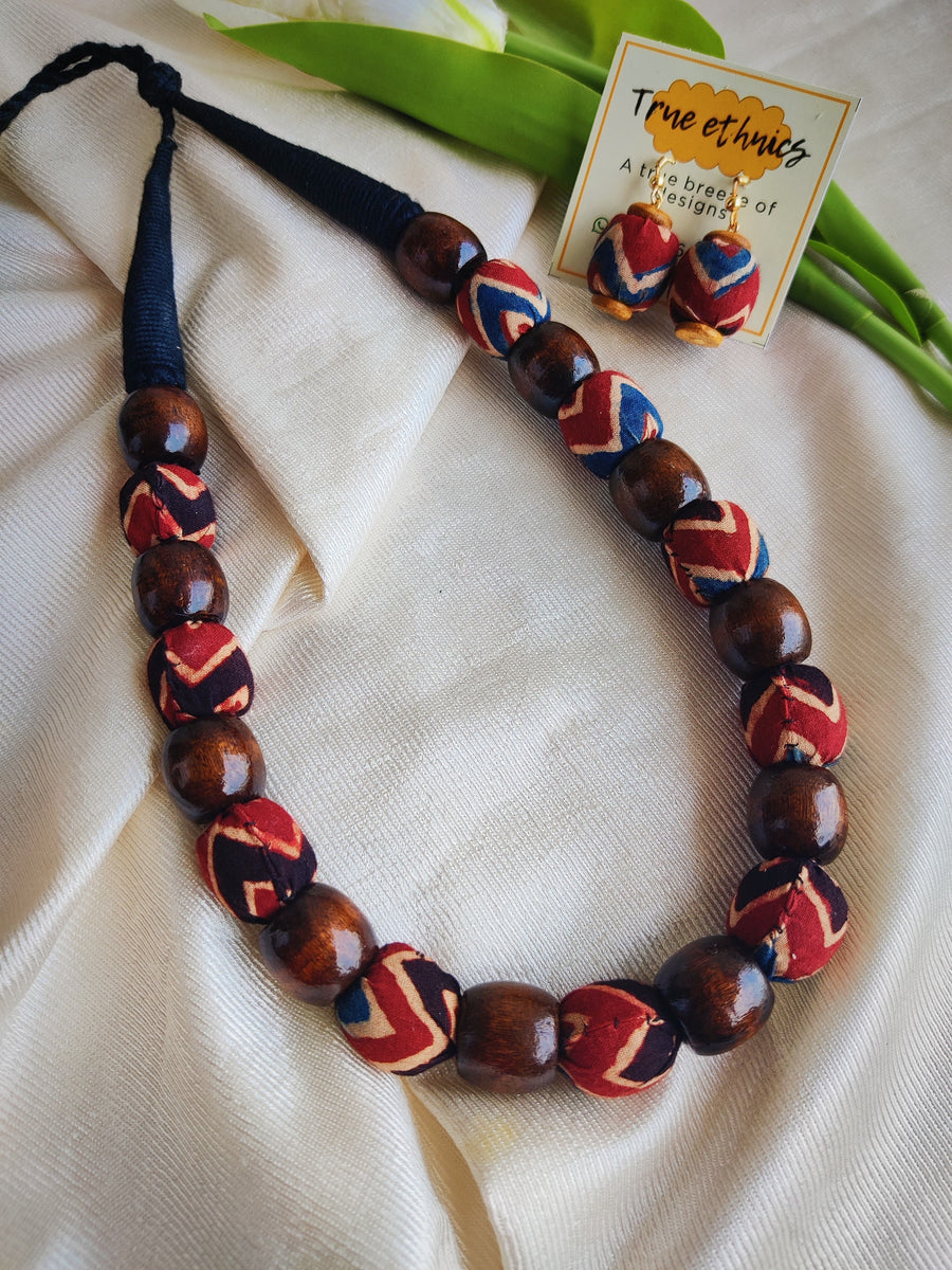 MAROON WOODEN BEADED COLLECTION