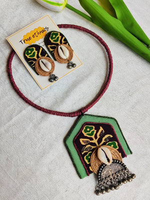 GREEN AND PURPLE HASLI SET
