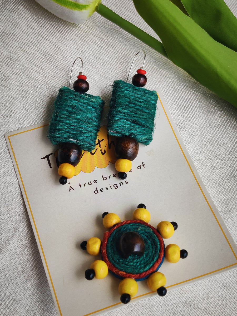 GREEN YELLOW RING SET
