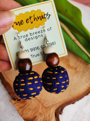 BLUE POTLI EARRING