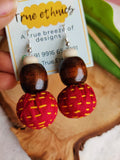 MAROON POTLI EARRING