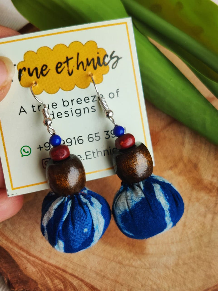 INDIGO POTLI EARRING