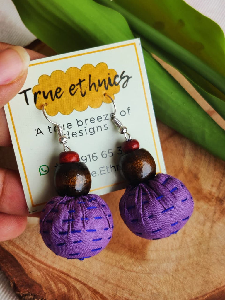 LIGHT PURPLE POTLI EARRING