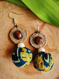 ZIGZAG JUTE  POTLI  EARRING