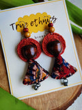 AJRAKH SAMOSA EARRING