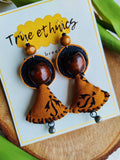 mustard samosa earring