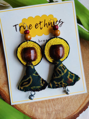 GREEN SAMOSA EARRING