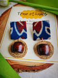 JUTE EARRING BLUE