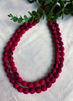 PINK  FABRIC MALA