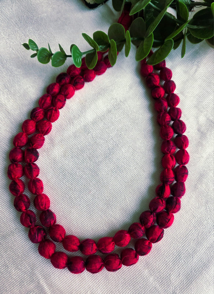 PINK  FABRIC MALA