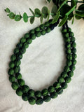 OLIVE GREEN FABRIC MALA