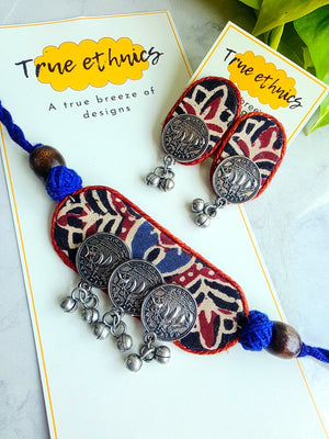 BLUE AJRAKH CHOKER