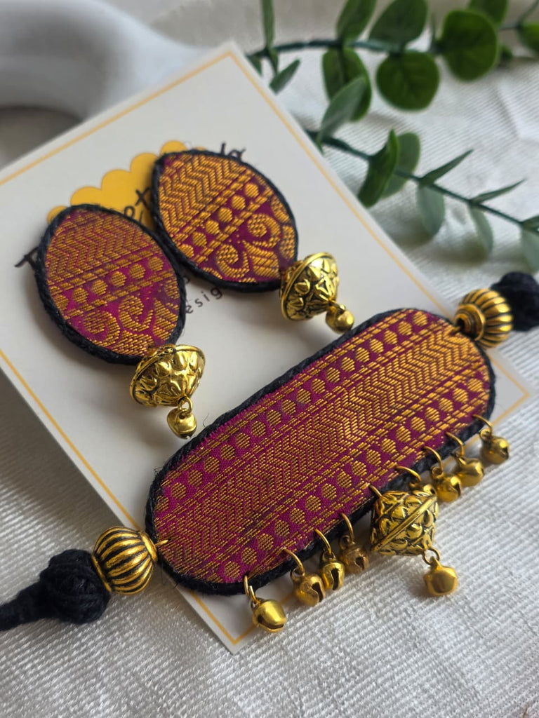 PURPLE PINK CHOKER NECKLACE