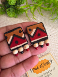 RED ZIGZAG SMALL STUD 2