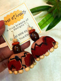 red beaded zhumki