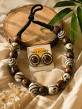WOODEN BEADED NECKLACE