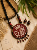 BRICK RED CHANDRAKALA NECKLACE