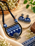 INDIGO CHANDRAKALA NECKLACE WITH ZHUMKI