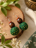 GREEN POTLI EARRING