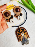 BROWN HASLI  NECKLACE SET