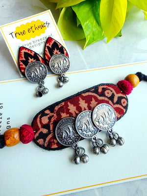 RED AJRAKH CHOKER