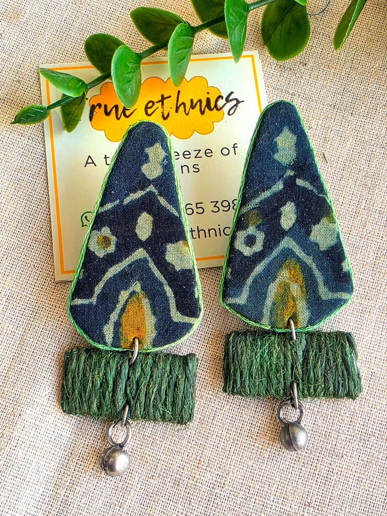 GREEN CONE EARRING